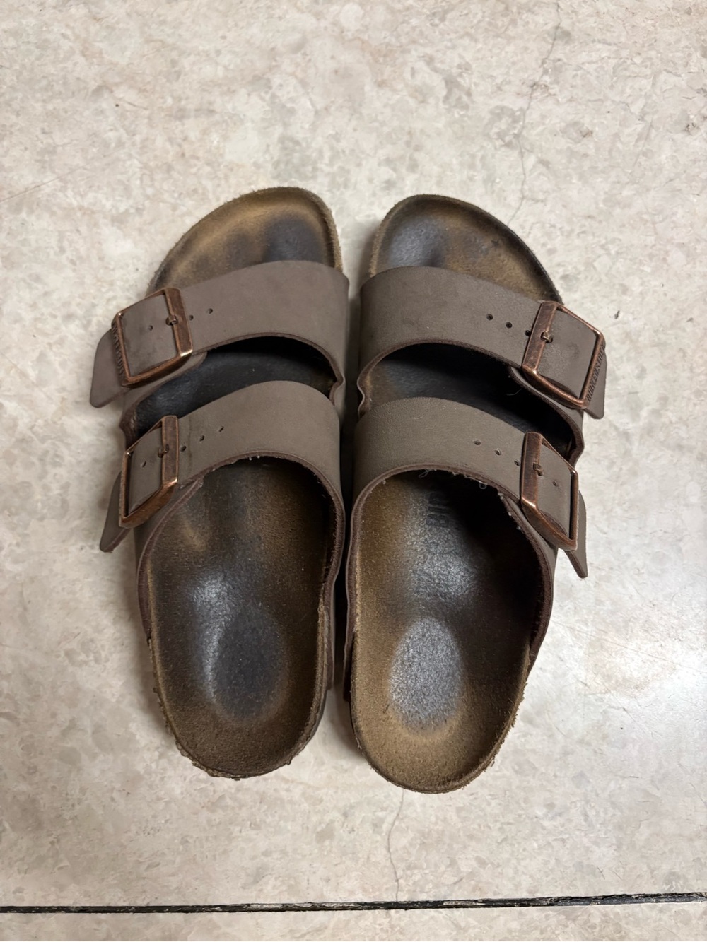 Women’s Double Strap Buckle Sandals - Grey